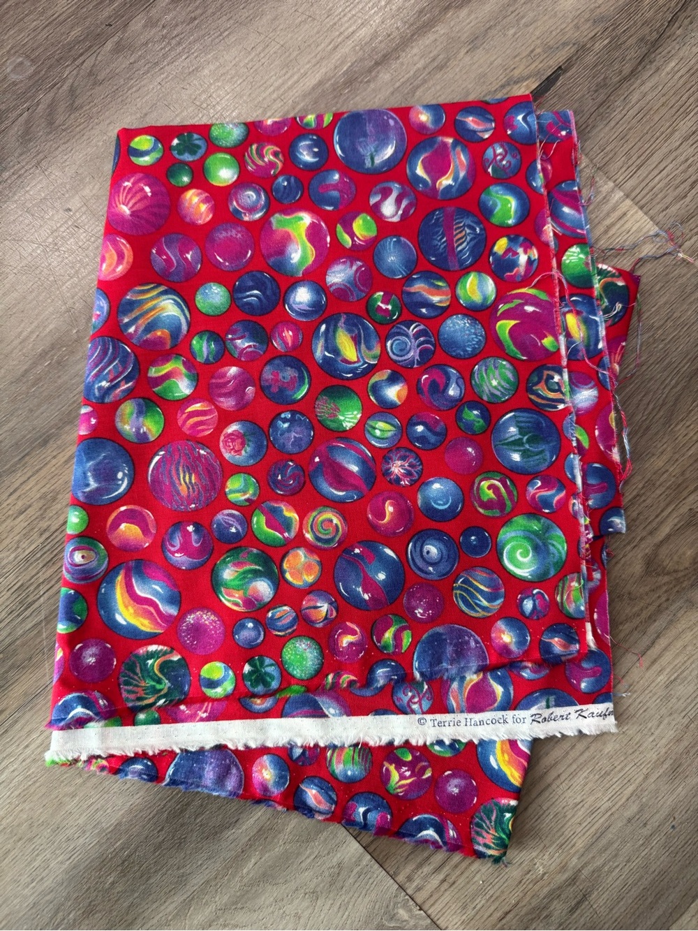 Toy Chest - Marbles print fabric by Terrie Hancock for Robert Kaufman Fabrics
